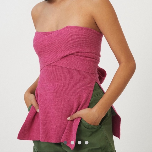 Anthropologie Aster Convertible sweater by Daily Practice Aster XS NWT PINK - Picture 3 of 6